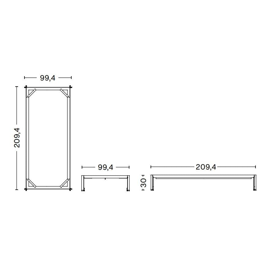 HAY Connect Bettgestell 90x200cm