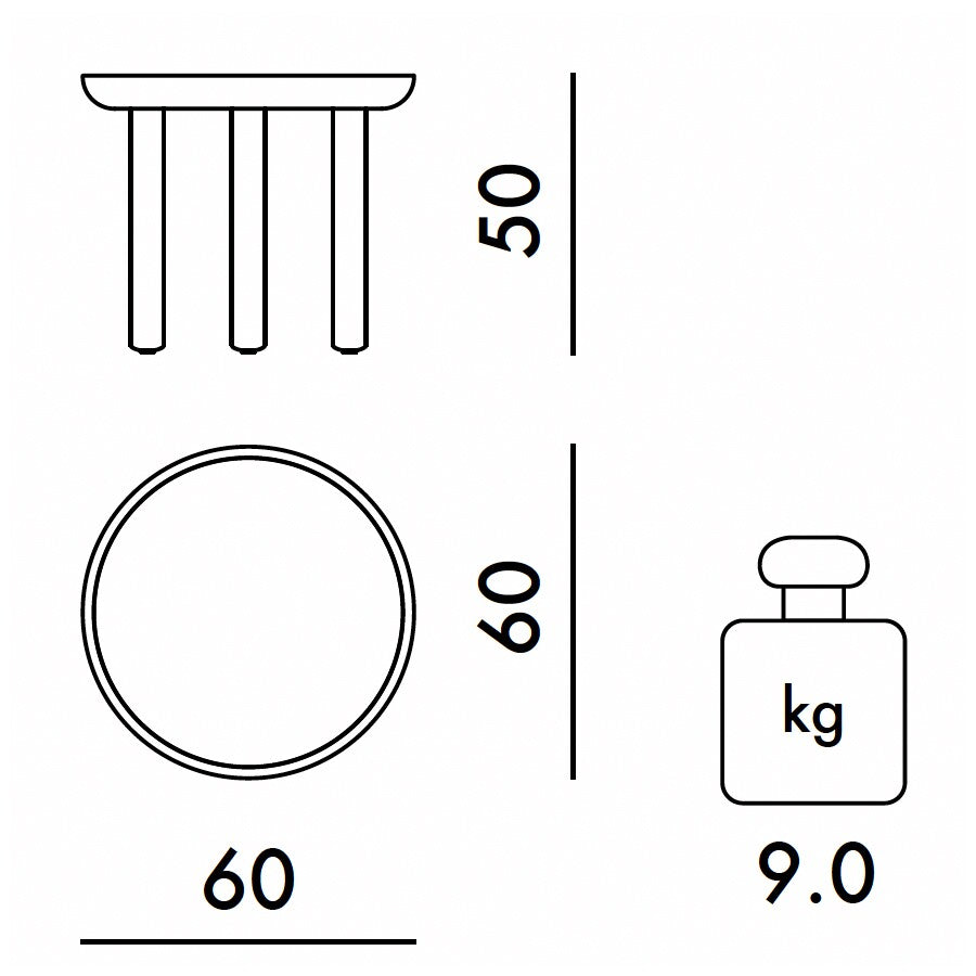 Kartell K-Top Beistelltisch Ø 60cm