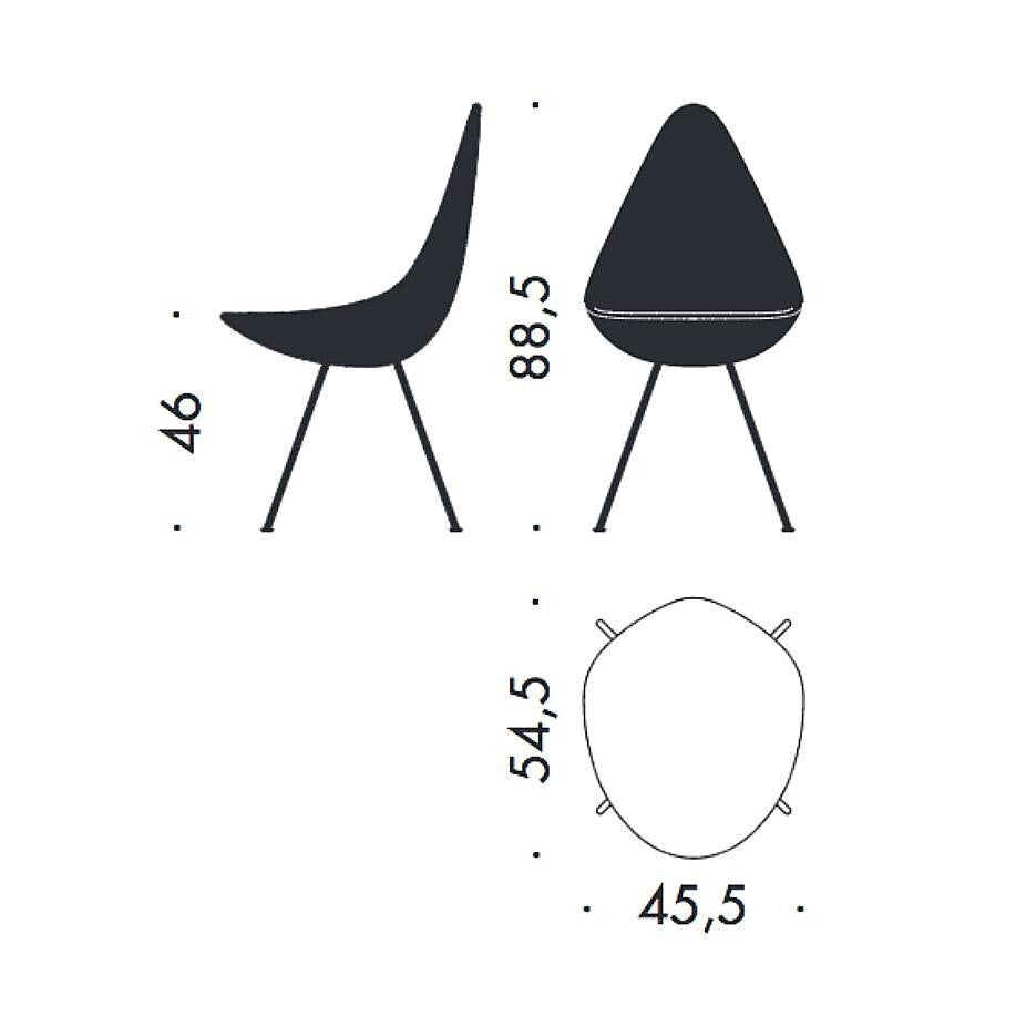 Fritz Hansen Drop™ Stuhl Gestell verchromt