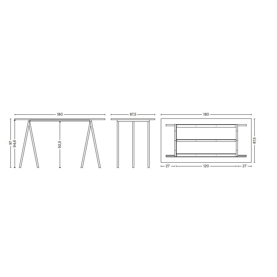 HAY Loop Stand Tisch Laminat