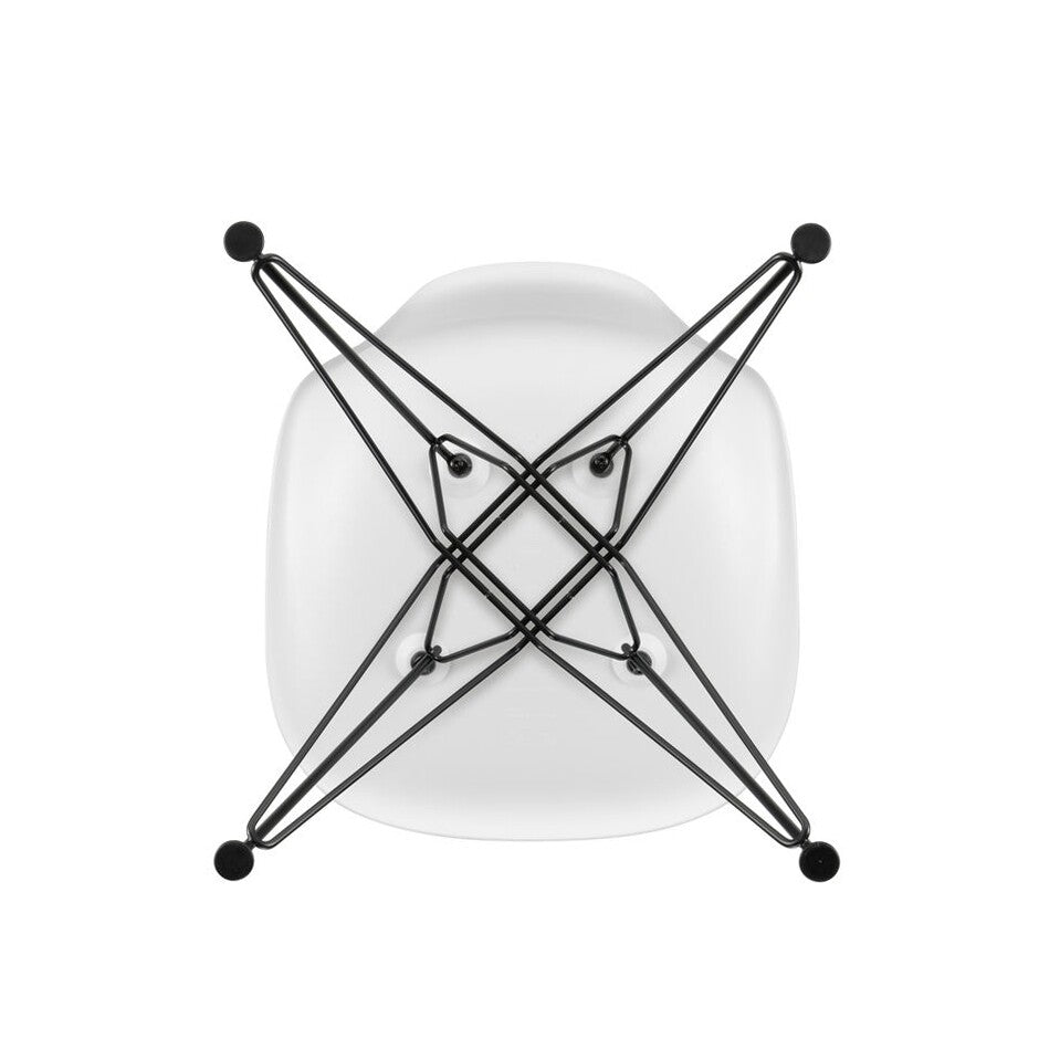 Vitra Eames Plastic Side Chair DSR RE Gestell schwarz