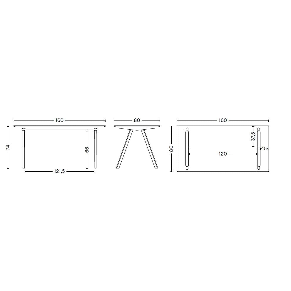 HAY Copenhague CPH10 2.0 Schreibtisch Laminat 160x80cm