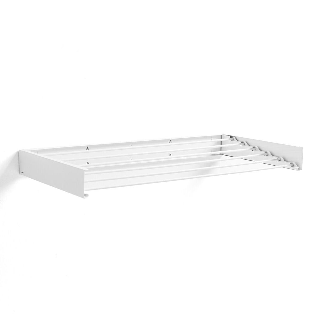 Tendedero de pared plegable, 6 barras, blanco — imagen 5