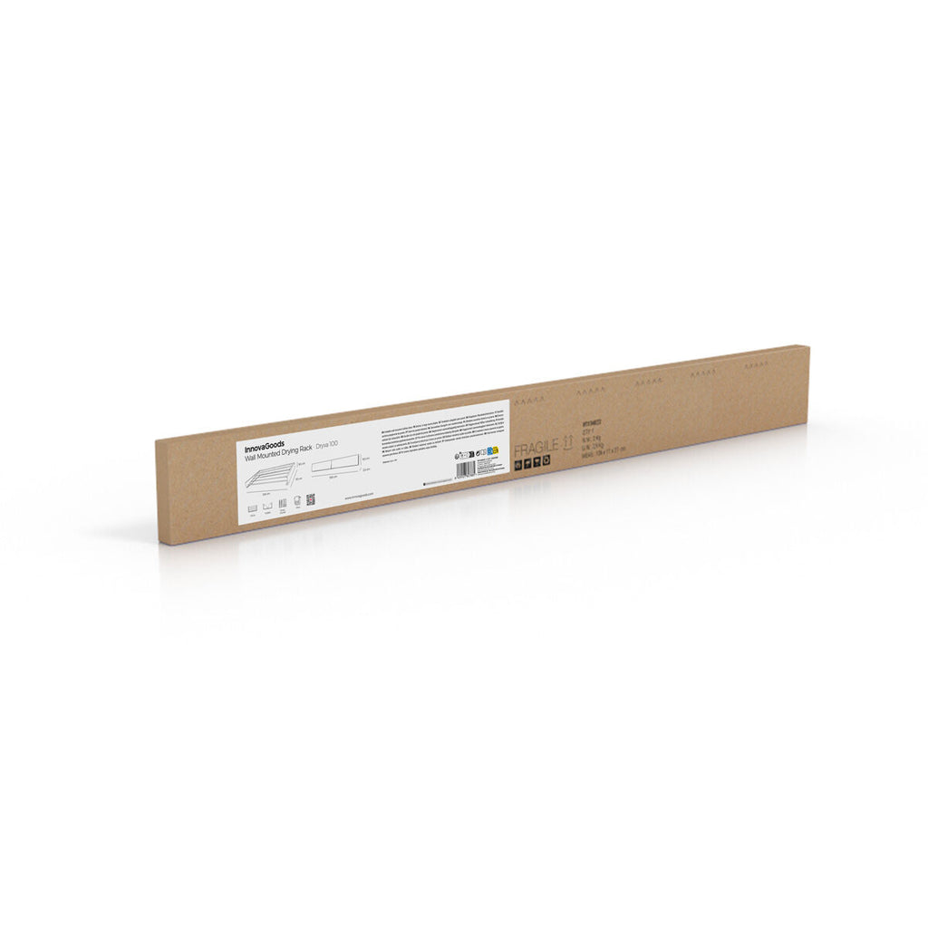 Tendedero de pared plegable, 6 barras, blanco — imagen 8
