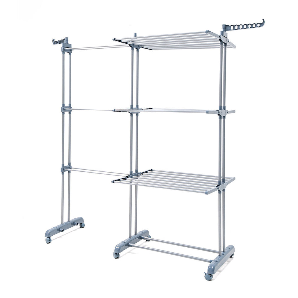 Tendedero vertical plegable con ruedas, 30 barras — imagen 6